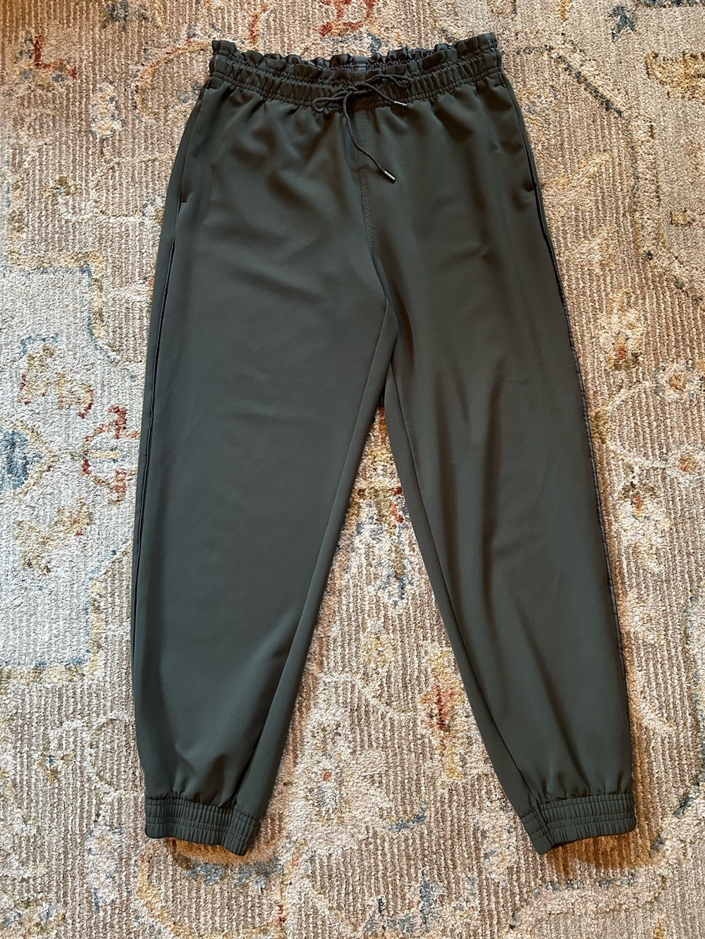 Athleta Olive Green Elastic Waist Joggers